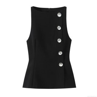 Women's Black Sleeveless Top And Bow Rhinestone Skirt Pants Two Piece Set Sexy Streetwear Summer Club Outfits For Women