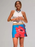 Women's Sexy Floral Print Mini Wrap Skirt Side Tie Lace-up Bodycon Skirt For Summer Beach Vacation Streetwear Polyester Clubwear Outfits