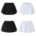 Women's High Waisted Pleated Mini Skirt 80 Percent Polyester 20 Percent Rayon Ruffle Waist Fluffy Short Skirt Chic Solid Color Streetwear Bottoms for Women