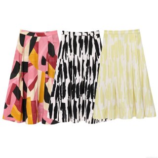 Women's High Waist A-Line Midi Skirt Fashion Polyester Blend Abstract Art Print Casual Skirt Streetwear Summer Loose Beach Party Long Bottoms for Ladies