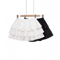 Women's Tiered Ruffle Mini Skirt High Waist Polyester Layered Cake Skirt For Summer Party Streetwear Solid Color Short Skirt