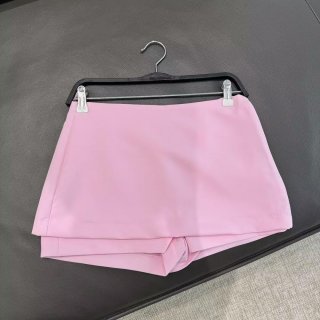 Women's Sweet Low Waist A-Line Skort Polyester Woven Asymmetric Front Mini Skirt With Shorts Inside For Casual Summer Daily Wear