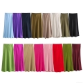 Women's Elegant Satin Midi Skirt High Waist Elastic A-Line Solid Color Silky Skirt for Party Casual Office Lady Fashionable Spring Summer Skirt