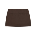 Women's Sexy High Waist Coffee Mini Skirt Bodycon Solid Color Streetwear Polyester Core-Spun Yarn Short Skirt Fashion Clubwear Summer Bottoms