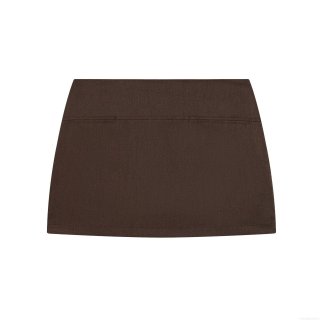 Women's Sexy High Waist Coffee Mini Skirt Bodycon Solid Color Streetwear Polyester Core-Spun Yarn Short Skirt Fashion Clubwear Summer Bottoms