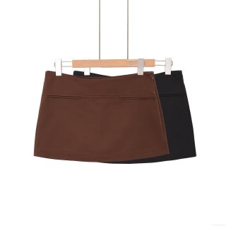 Women Sexy High Waist Mini Skirt Solid Color A-Line Short Skirt With Side Zipper Decorative Pockets Polyester Fabric Streetwear Casual Party Wear For Ladies