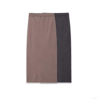Women's Knit Midi Skirt Knitted Polyester Elastic Mid Waist Slim Fit Straight Pencil Skirt Solid Color Casual Streetwear Spring Autumn Bodycon Skirt