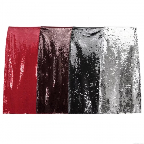 Women High Waist Sequin Midi Skirt Shiny Glitter Bodycon Pencil Skirt For Party Club Night Out Sexy Slim Fit Solid Color Polyester Bottoms