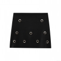 Women's Solid Black Grommet A-Line Mini Skirt Modern Sexy Streetwear With Silver Metal Eyelets High Waist Back Zipper Short Skirt Party Outfits