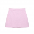 Women Sexy Knit Bodycon Mini Skirt High Waisted Solid Color Polyester Knitted Short Pencil Skirt for Women Club Party Streetwear Summer Spring