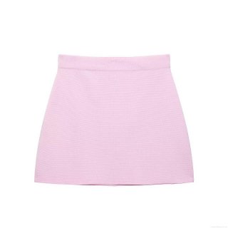 Women Sexy Knit Bodycon Mini Skirt High Waisted Solid Color Polyester Knitted Short Pencil Skirt for Women Club Party Streetwear Summer Spring