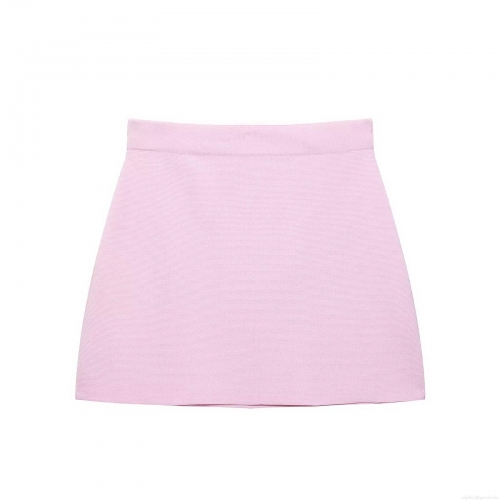 Women Sexy Knit Bodycon Mini Skirt High Waisted Solid Color Polyester Knitted Short Pencil Skirt for Women Club Party Streetwear Summer Spring