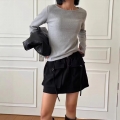 Women Utility Cargo Mini Skirt High Waist Drawstring Pockets Streetwear Bodycon Skirt Solid Color Polyester Casual Bottoms With Ribbons