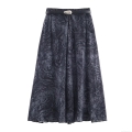 Women's Sexy Animal Print Midi Skirt With Leather Belt Elegant Grey Black Tiger Pattern Polyester Straight Skirt For Party Club Streetwear Bottoms