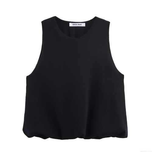 Women's Two-Piece Outfits Knit Sleeveless Round Neck Crop Top And High Waist Pleated Midi Skirt Set Summer Elegant Solid Color Streetwear Co-ords For Women