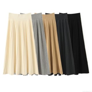 Women's Knit Skirt Set Polyester Viscose Blend V-Neck Long Sleeve Button Cardigan With Midi Pleated Skirt Daily Casual European Street Style Women 2 Piece Set