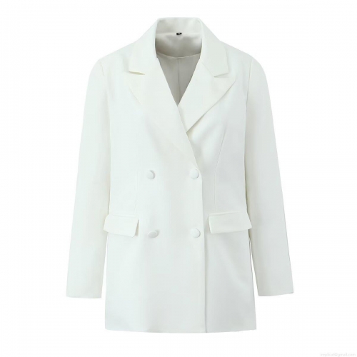 Women Professional 3 Piece Suit Pieces Double Breasted Blazer Vest And High Waist Pleated Mini Skirt Set Office Lady Polyester Spandex Solid Color Outfits