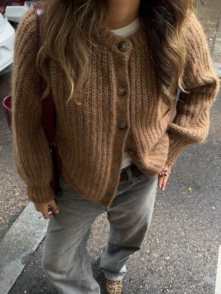 Women's Knitted Cardigan Sweater 100% Polyester Round Neck Button Down Long Sleeve Chunky Knit Solid Color Casual Autumn Winter Outerwear For Women