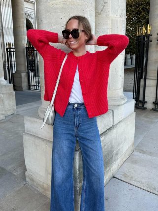 Women's Solid Color Knit Cardigan Round Neck Long Sleeve Button Down Sweater Loose Fit Autumn Casual Streetwear Outerwear