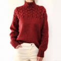 Women's Casual Cable Knit Turtleneck Sweater Fashion Long Sleeve Solid Color Warm Knitting Pullover Tops For Autumn Winter Commuting Knitwear