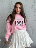 Women's Sweatshirt Loose Cotton Pullover Round Neck Long Sleeve 1998 Letter Printed Streetwear Casual Fashion Comfortable Top For Women Teenagers
