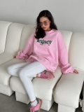 Women's Oversized Sweatshirt 100% Cotton Crewneck Pullover Long Sleeve American Street Letter Print Casual Loose Sporty Top