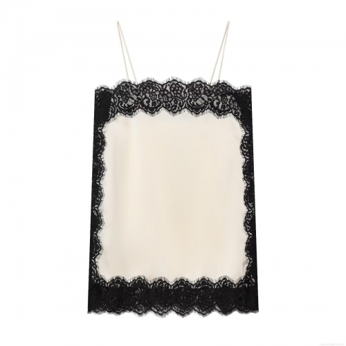 Women's Sexy Lace Patchwork Satin Camisole Top Contrast Color Eyelash Lace Trim Spaghetti Strap Tank Top Y2K Streetwear Slim Fit Sleeveless Cami Mini Dress