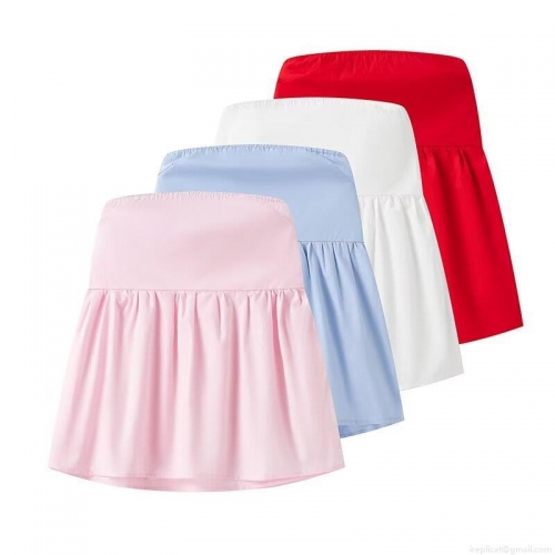 Women Summer Sexy Cropped Bandeau Top 100% Polyester Solid Color Strapless Tube Top Slim Fit Gathered Vest With Invisible Zipper For Beach Party Women Fashion