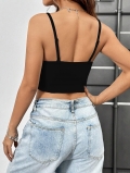 Women's Sexy Twist Knot Cami Top Polyester Spandex Slim Fit V Neck Short Tank Top For Summer Streetwear Party Chic Sleeveless Cami