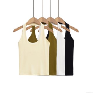 Women's Ribbed Knit Halter Neck Camisole Backless Sleeveless Summer Slim Fit Crop Top Solid Color Polyester Vest For Beach Party Clubwear