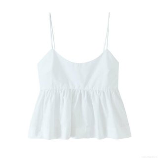 Women's Sexy Backless Peplum Tank Top Polyester Ruffle Hem Tie Back Camisole Summer Streetwear Sleeveless Vest For Holiday Party
