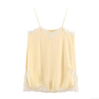 Women's Sexy Lace Trim Camisole Tank Top Satin Polyester V-Neck Slim Fit Top With Adjustable Spaghetti Straps For Daily Dating Summer Apparel