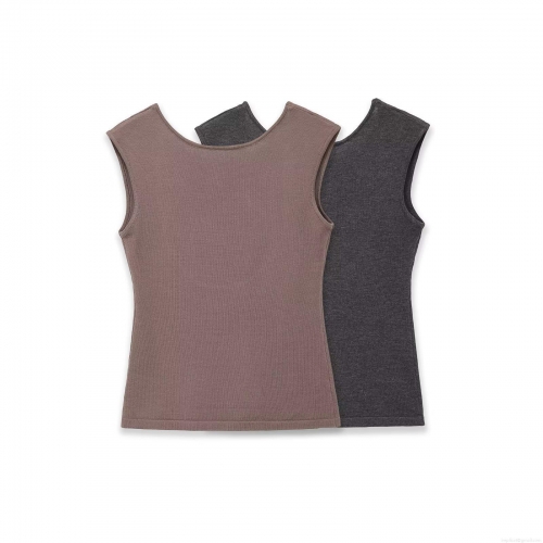 Women's Sexy Backless Knitted Tank Top Sleeveless Round Neck Ribbed Slim Fit Camisole Vest For Daily Party Club Ladies Polyester Summer Tops