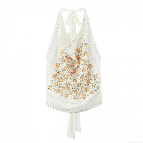 Women's Halter Neck Floral Print Top Elegant Polyester Backless Tie Back Sleeveless Vest For Summer Vacation Dating Ladies Sweet Texture Camisole