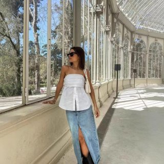 Women Ruched Button Decorative Tube Top Strapless Polyester Slim Fit Poplin Crop Top For Summer Vacation Party Fashion Basic Chic Camisole