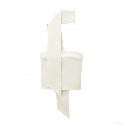 Women Sexy Satin Tube Top With Long Scarf Detail Elegant Off-Shoulder White Slim Fit Cropped Party Streetwear Tank Top Sleeveless Blouse