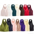 Women's Elegant Halter Neck Satin Top Cowl Neck Backless Sleeveless Silky Glossy Tank Top For Party Club Evening Casual Sexy Summer Camisole