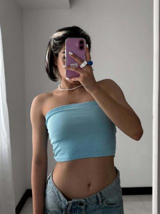 Women's Sexy Ribbed Tube Top Cotton Blend Sleeveless Crop Tank Top Vintage Solid Color Strapless Base Layer Top For Summer Streetwear Hot Girl Style