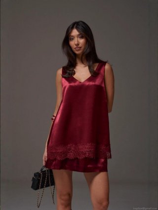 Women Sexy Satin Lace Patchwork Tank Top V-Neck Sleeveless Loose Mid-Length Polyester Silk-Like Camisole Summer Streetwear Spicy Girl Casual Top