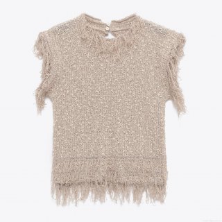 Women's Sleeveless Knit Vest Top Polyester Tassel Decoration Round Neck Casual Tank Top Autumn Winter Trendy Street Style Outerwear Knitted Waistcoat