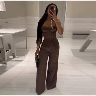 Sexy Women's Satin Corset Top Strapless Boned Bustier Back Lace-up Solid Color Slim Fit Tank Top For Party Clubwear Elegant Sleeveless Bustier