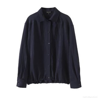 Women's French Texture Pleated Satin Shirt Long Sleeve Button Down Blouse Top Viscose Polyester Casual Solid Color Spring Shirt For Women Lady