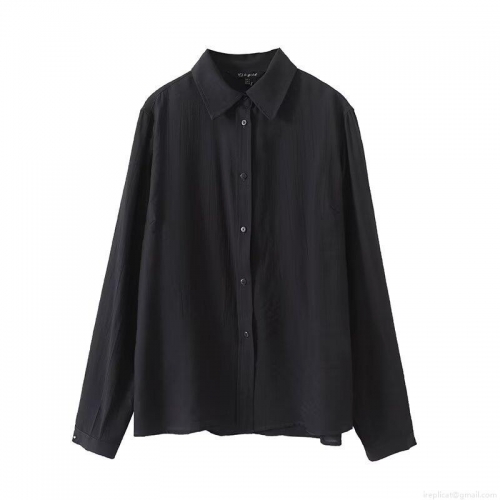 Women's Old Money Aesthetic Pleated Blouse Viscose Spandex Blend Long Sleeve Shirt For Office Casual Wear Elegant Commuter Top
