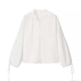 Women's V-Neck Tie Front Long Sleeve Polyester Blouse Elegant Solid Color Pullover Shirt Casual Streetwear Tops