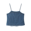 Women's Beaded Cami Top Sexy Chiffon Spaghetti Strap Bandeau Vest For Party Club Streetwear Summer Sleeveless Polyester Top