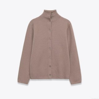 Women's High Neck Single Breasted Knit Cardigan Jacket Long Sleeve Solid Color Polyester Sweater Coat Streetwear Casual Outerwear