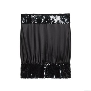 Women's Sexy Sequin Patchwork Tube Top Elegant Strapless Satin Sleeveless Short Crop Top For Party Clubwear