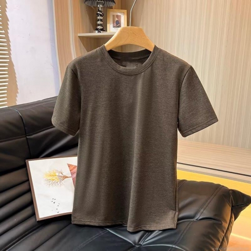Women's Casual Cotton Spandex T-Shirt Loose Round Neck Short Sleeve Top For Daily Wear Minimalist Breathable Knitted Tee
