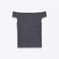 Women Sexy Off-The-Shoulder Ribbed Knit T-Shirt Slim Fit Solid Color Sleeveless Polyester Spandex Top For Daily Party Winter Autumn