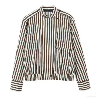 Women's Fashion Vertical Striped Long Sleeve Shirt Casual Lapel Blouse With Pockets And Elastic Hem For Commute Office Daily Wear Polyester Tops